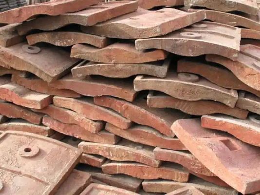 분쇄기 및 볼 밀용 내마모 합금 라이닝 플레이트 맞춤 제작 가능